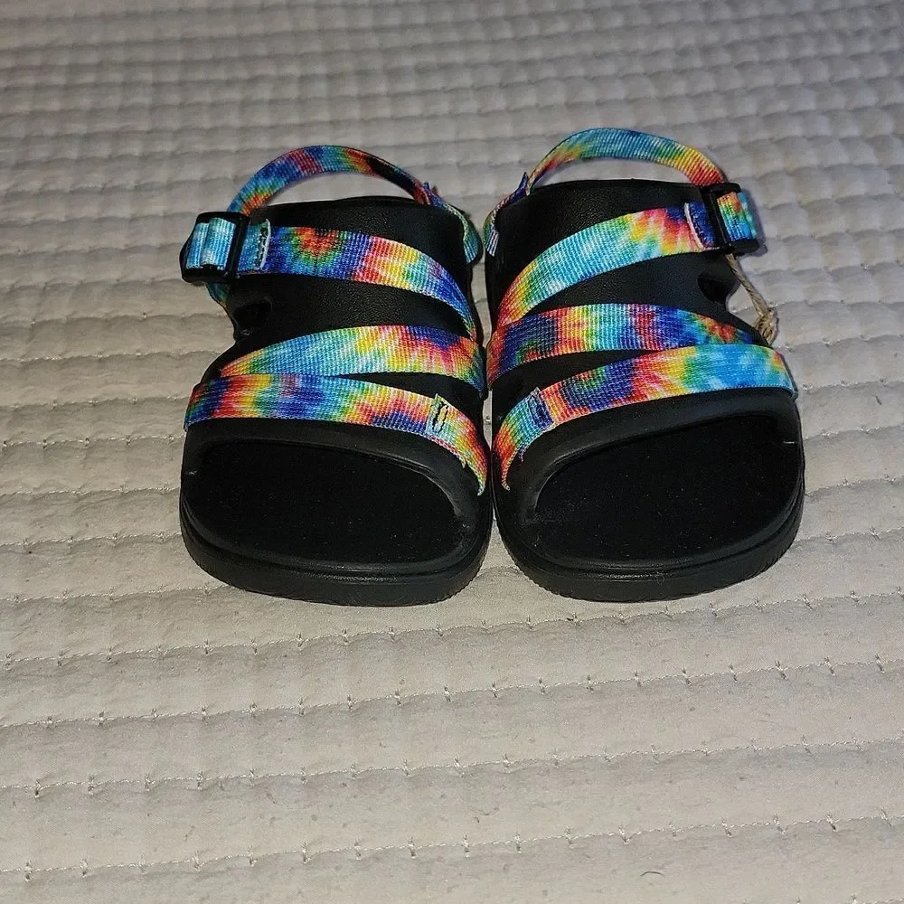 New Chaco Chillos Tie Dye Adjustable Strap Performance Sport Sandals Size Kids 2